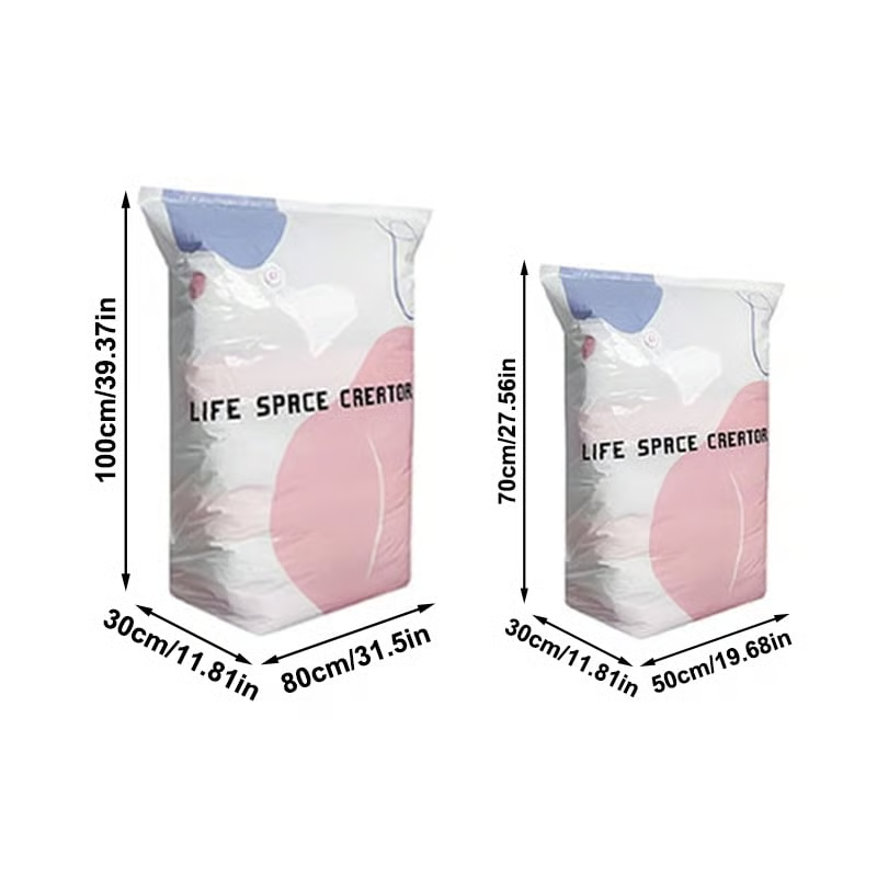 🍊2026 New No-Pump 3D Vacuum Storage Bags, Large Vacuum Storage Compression Bags for Clothes, Blankets, Bedding, Comforters