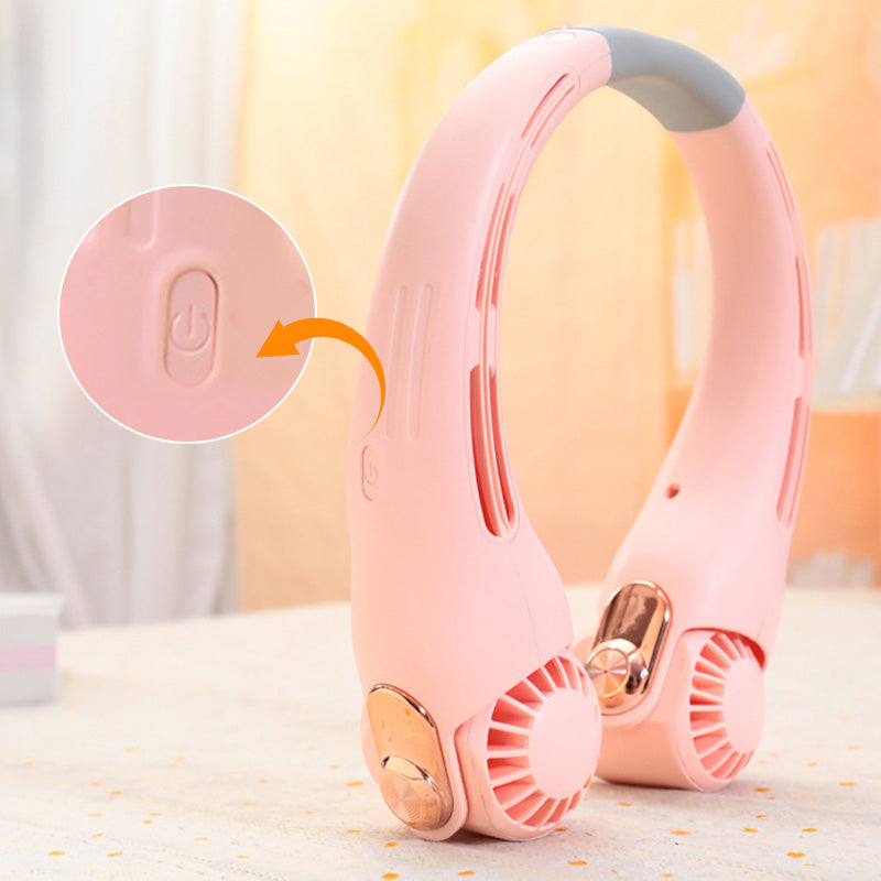 🍈2026 Portable Neck Fan,🍃💨 50% OFF! 360° rotating, 3 speeds. Hands‑free cooling,  4000mAh USB Rechargeable.
