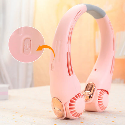 🍈2026 Portable Neck Fan,🍃💨 50% OFF! 360° rotating, 3 speeds. Hands‑free cooling,  4000mAh USB Rechargeable.